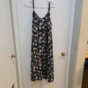 Torrid 2x Black and White Floral Trapeze Dress